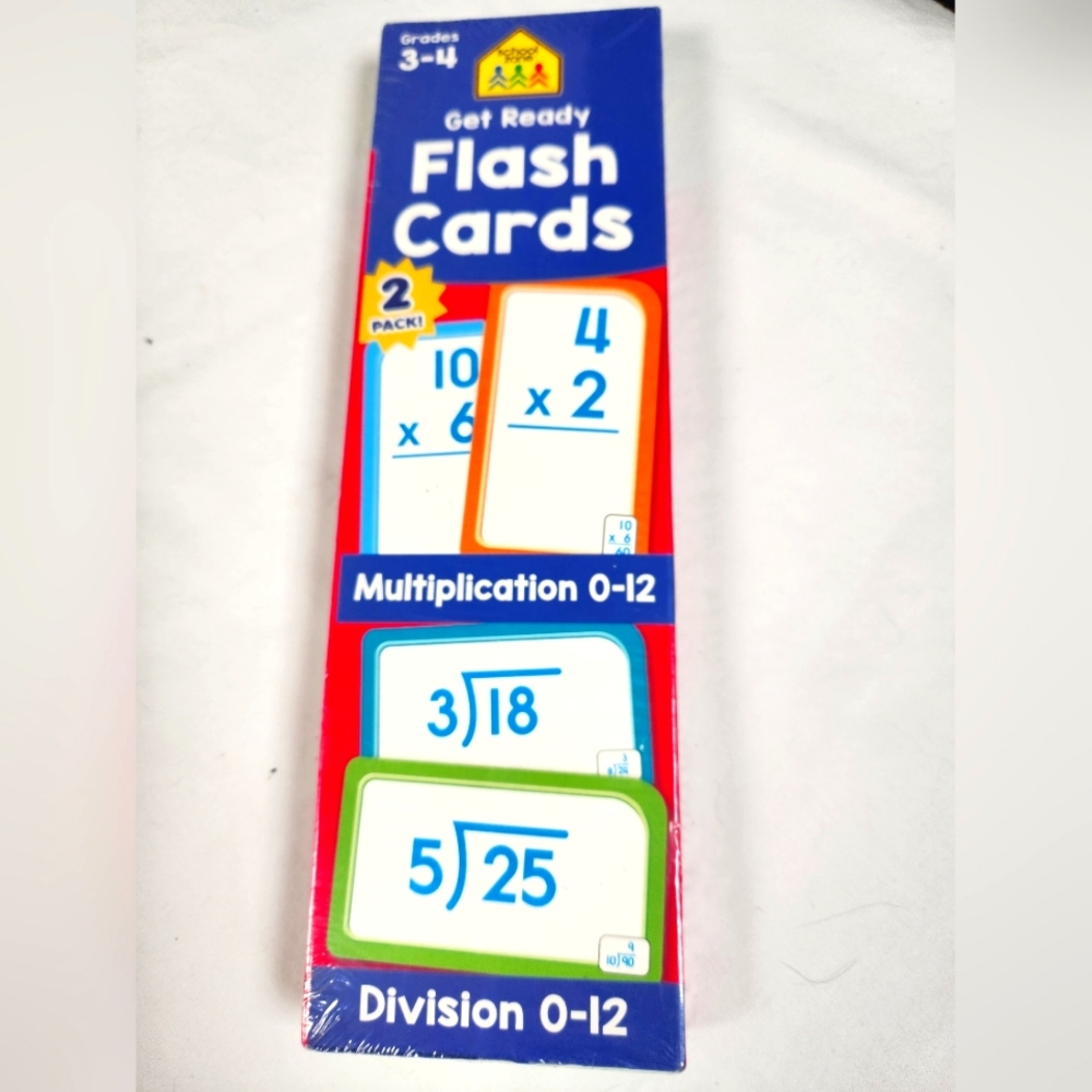 New School Zone Get Ready Flash Cards Multiplication & Division 2-Pack